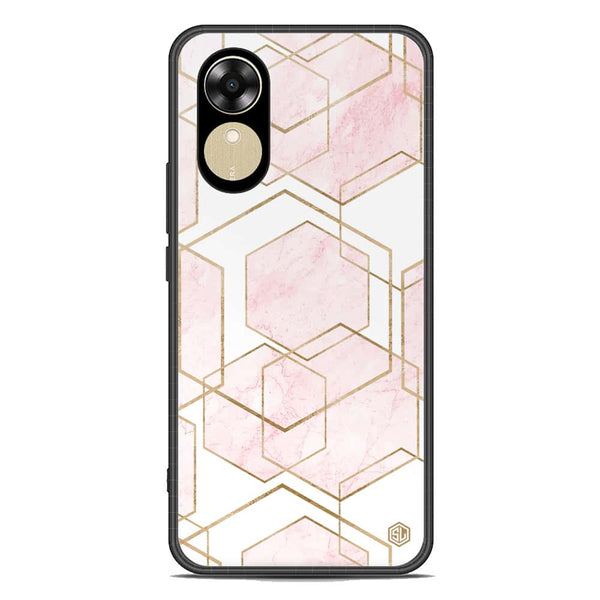Stylish Marble Series Soft Phone Case - Premium Glass Case - Design 3 - Oppo A17k