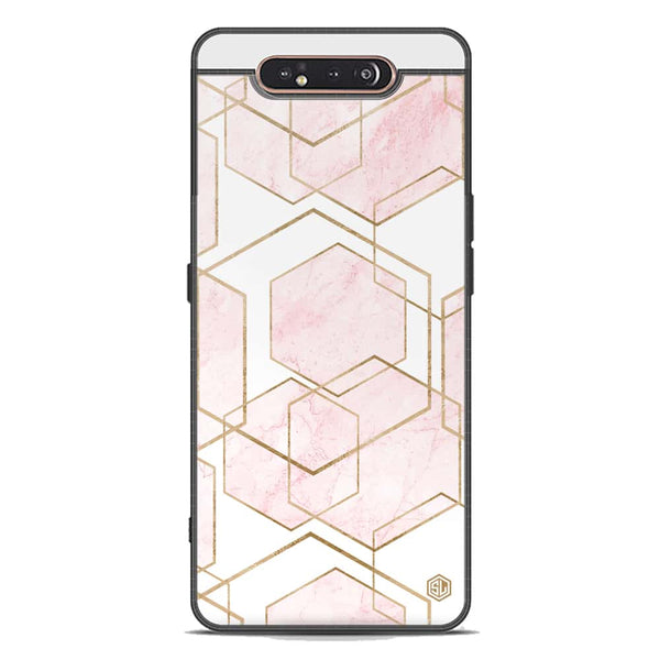 Stylish Marble Series Soft Phone Case - Premium Glass Case - Design 3 - Samsung Galaxy A80