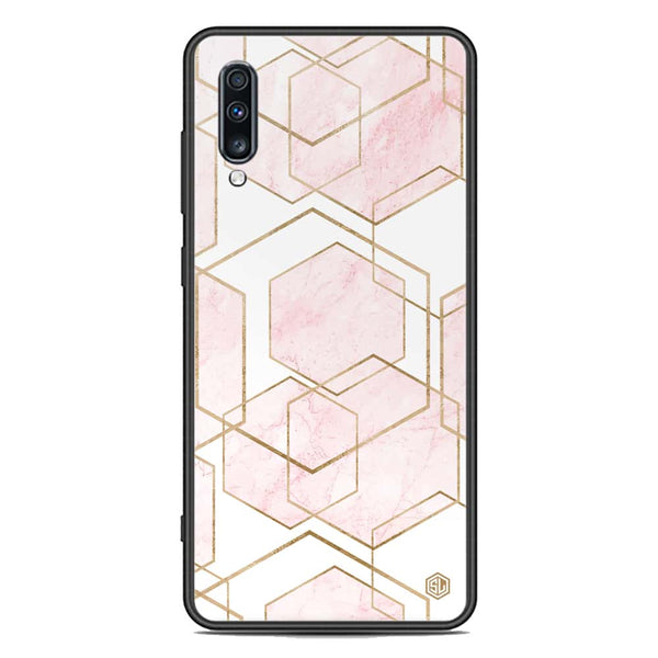 Stylish Marble Series Soft Phone Case - Premium Glass Case - Design 3 - Samsung Galaxy A70