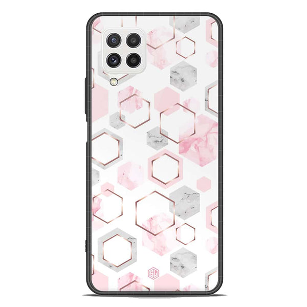Stylish Marble Series Soft Phone Case - Premium Glass Case - Design 4 - Samsung Galaxy A22 4G