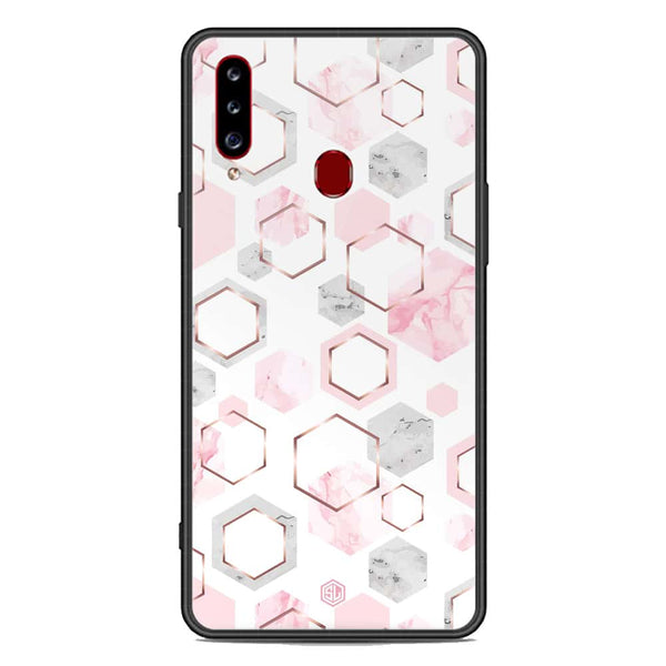 Stylish Marble Series Soft Phone Case - Premium Glass Case - Design 4 - Samsung Galaxy A20s
