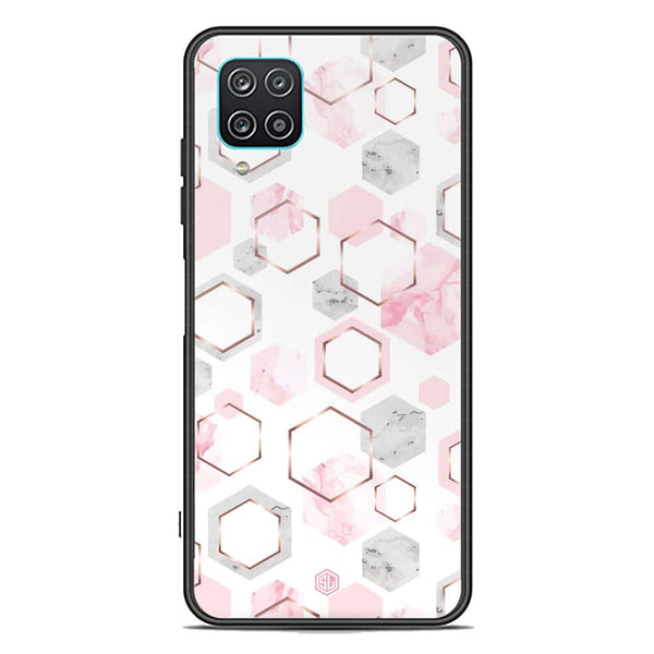 Stylish Marble Series Soft Phone Case - Premium Glass Case - Design 4 - Samsung Galaxy A12 Nacho