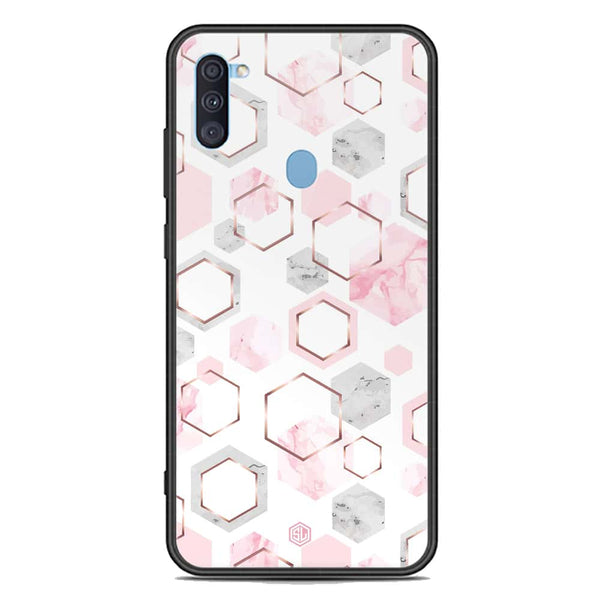 Stylish Marble Series Soft Phone Case - Premium Glass Case - Design 4 - Samsung Galaxy A11