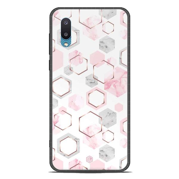 Stylish Marble Series Soft Phone Case - Premium Glass Case - Design 4 - Samsung Galaxy A02