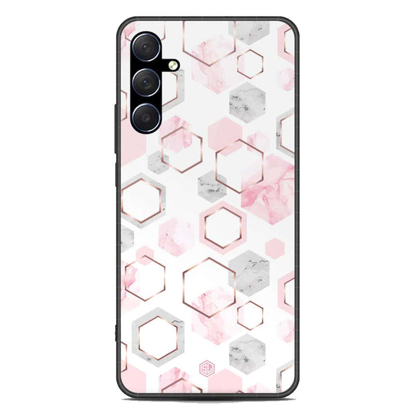 Stylish Marble Series Soft Phone Case - Premium Glass Case - Design 4 - Samsung Galaxy M53