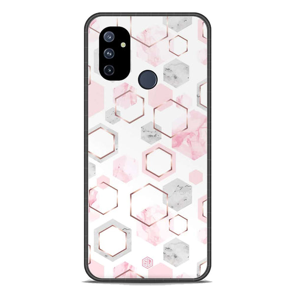 Stylish Marble Series Soft Phone Case - Premium Glass Case - Design 4 - OnePlus Nord N100