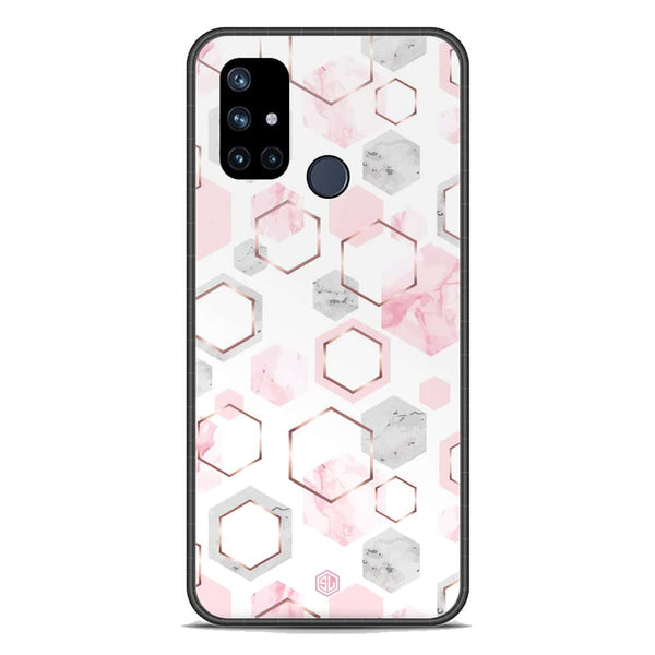 Stylish Marble Series Soft Phone Case - Premium Glass Case - Design 4 - OnePlus Nord N10 5G