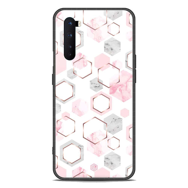 Stylish Marble Series Soft Phone Case - Premium Glass Case - Design 4 - OnePlus Nord