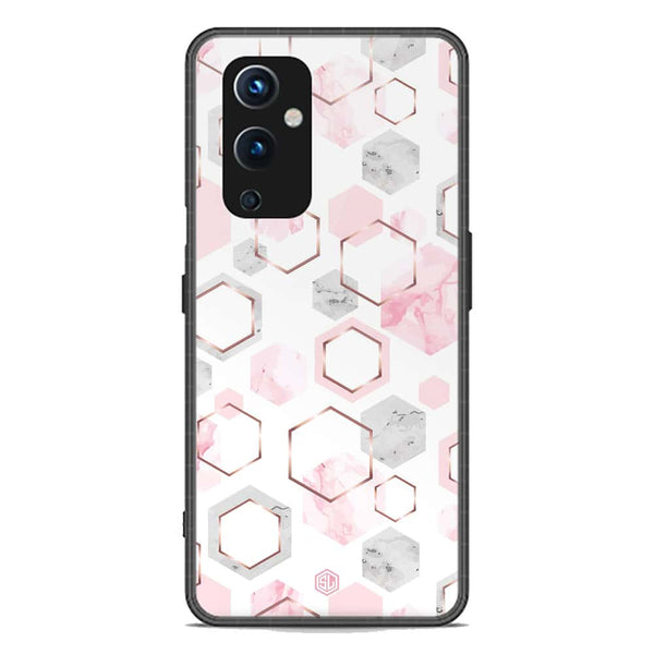 Stylish Marble Series Soft Phone Case - Premium Glass Case - Design 4 - OnePlus 9