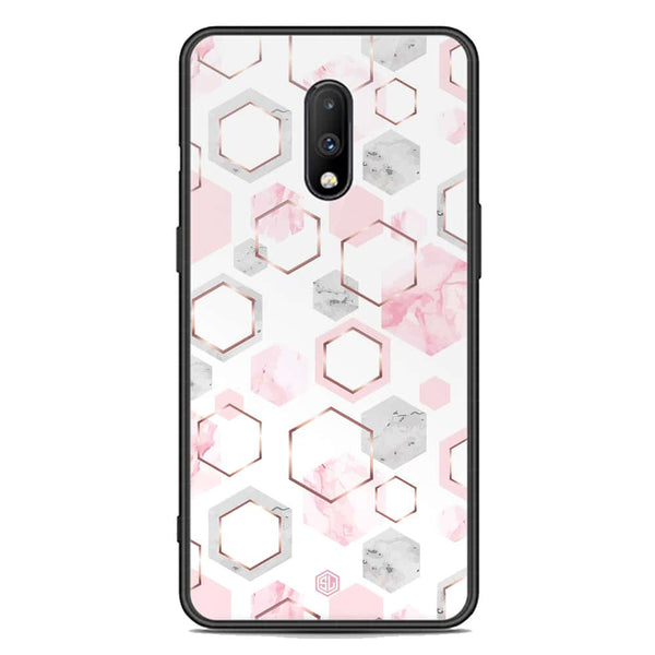 Stylish Marble Series Soft Phone Case - Premium Glass Case - Design 4 - OnePlus 7