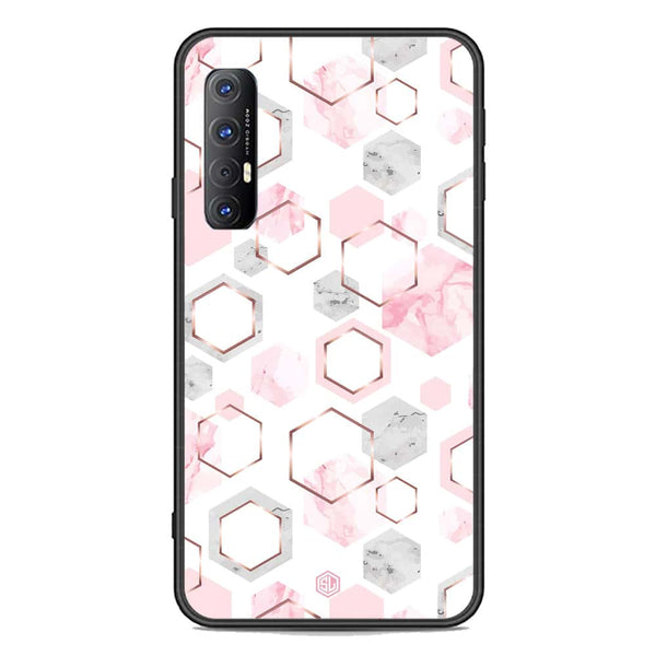 Stylish Marble Series Soft Phone Case - Premium Glass Case - Design 4 - Oppo Reno 3 Pro