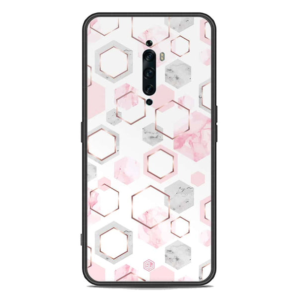 Stylish Marble Series Soft Phone Case - Premium Glass Case - Design 4 - Oppo Reno 2F