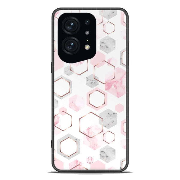 Stylish Marble Series Soft Phone Case - Premium Glass Case - Design 4 - Oppo Find X5 Pro