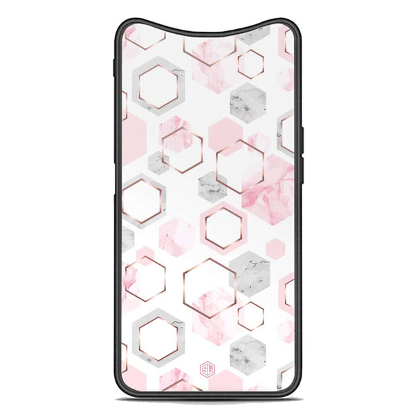 Stylish Marble Series Soft Phone Case - Premium Glass Case - Design 4 - Oppo Find X