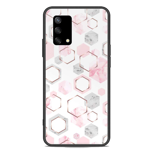 Stylish Marble Series Soft Phone Case - Premium Glass Case - Design 4 - Oppo F19