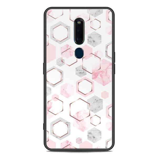 Stylish Marble Series Soft Phone Case - Premium Glass Case - Design 4 - Oppo F11 Pro