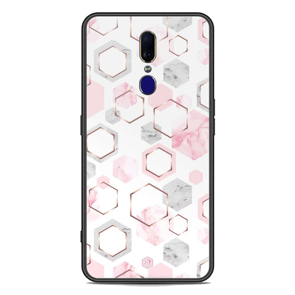 Stylish Marble Series Soft Phone Case - Premium Glass Case - Design 4 - Oppo F11