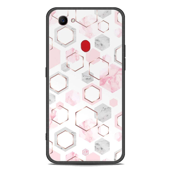 Stylish Marble Series Soft Phone Case - Premium Glass Case - Design 4 - Oppo F7