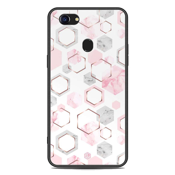 Stylish Marble Series Soft Phone Case - Premium Glass Case - Design 4 - Oppo F5