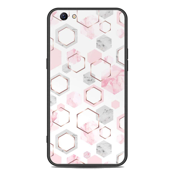 Stylish Marble Series Soft Phone Case - Premium Glass Case - Design 4 - Oppo F3 Plus