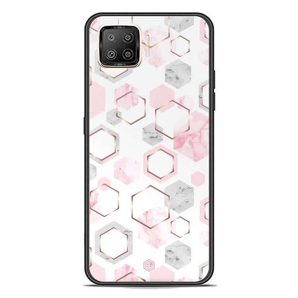 Stylish Marble Series Soft Phone Case - Premium Glass Case - Design 4 - Oppo Reno 4F