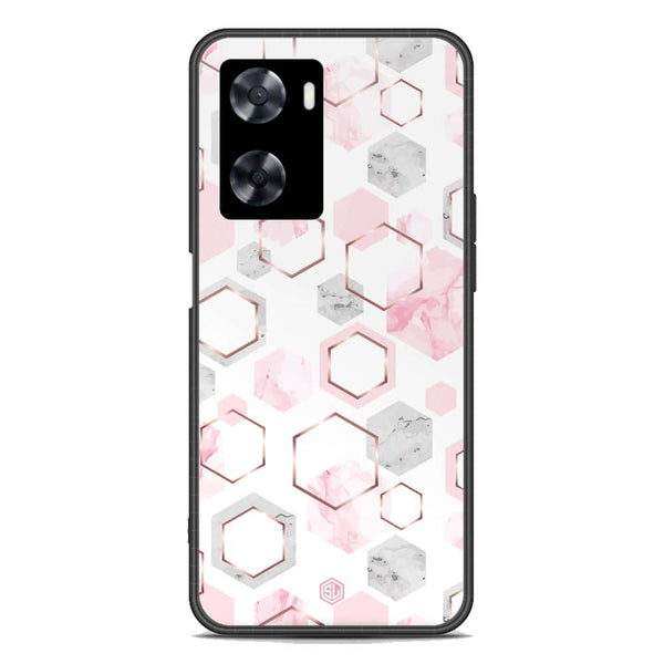 Stylish Marble Series Soft Phone Case - Premium Glass Case - Design 4 - Oppo A57s