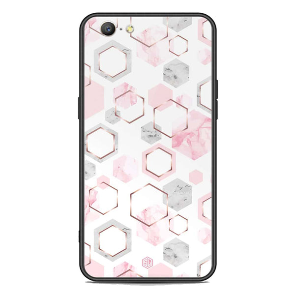 Stylish Marble Series Soft Phone Case - Premium Glass Case - Design 4 - Oppo A57