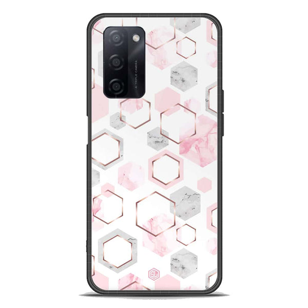 Stylish Marble Series Soft Phone Case - Premium Glass Case - Design 4 - Oppo A55 5G