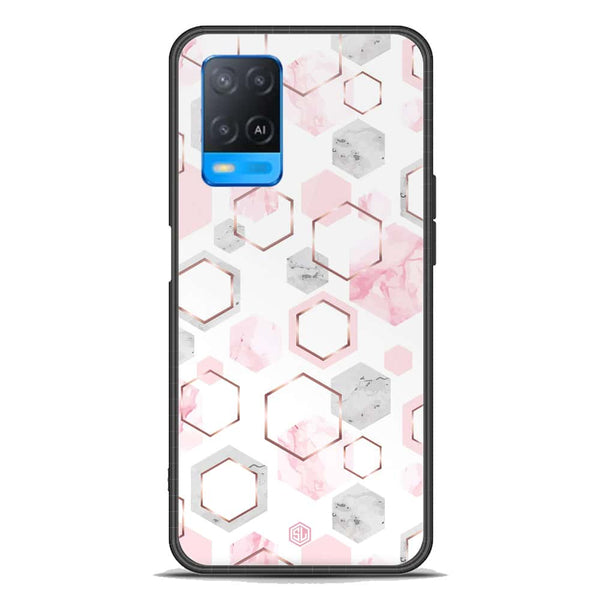 Stylish Marble Series Soft Phone Case - Premium Glass Case - Design 4 - Oppo A54 4G