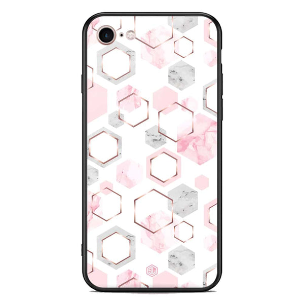 Stylish Marble Series Soft Phone Case - Premium Glass Case - Design 4 - iPhone 8 / 7