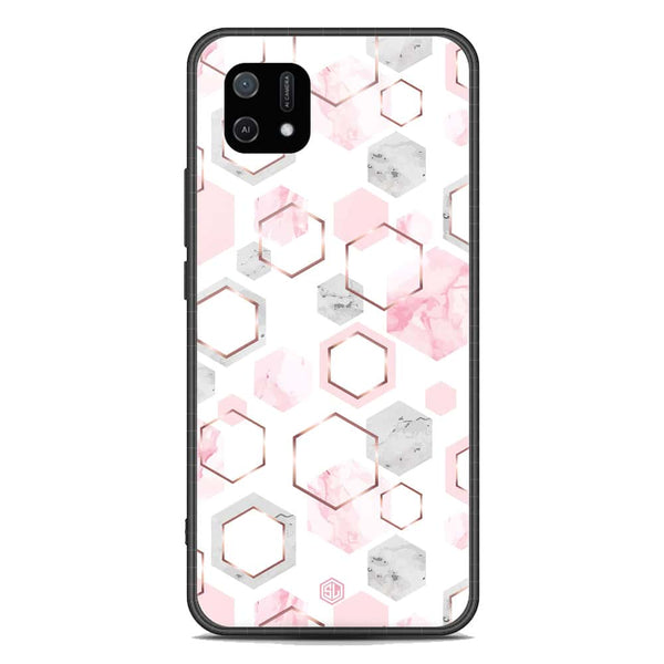 Stylish Marble Series Soft Phone Case - Premium Glass Case - Design 4 - Oppo A16e