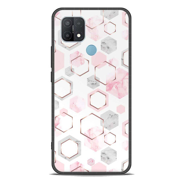 Stylish Marble Series Soft Phone Case - Premium Glass Case - Design 4 - Oppo A15s