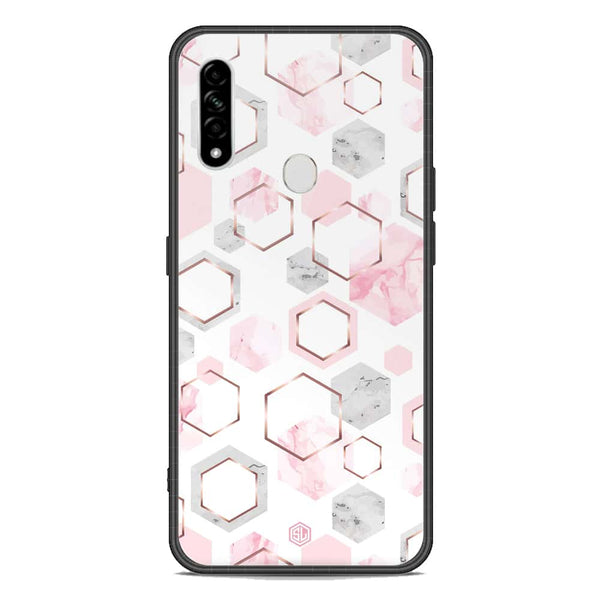 Stylish Marble Series Soft Phone Case - Premium Glass Case - Design 4 - Oppo A8