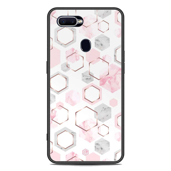 Stylish Marble Series Soft Phone Case - Premium Glass Case - Design 4 - Oppo A7x