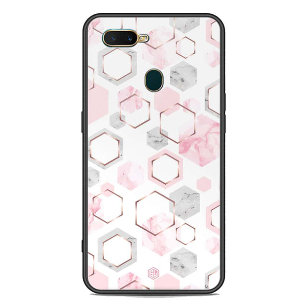 Stylish Marble Series Soft Phone Case - Premium Glass Case - Design 4 - Oppo A5s