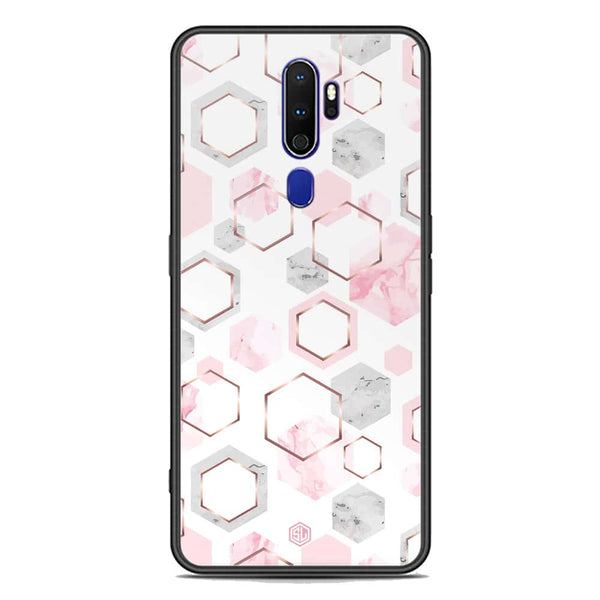 Stylish Marble Series Soft Phone Case - Premium Glass Case - Design 4 - Oppo A5 2020