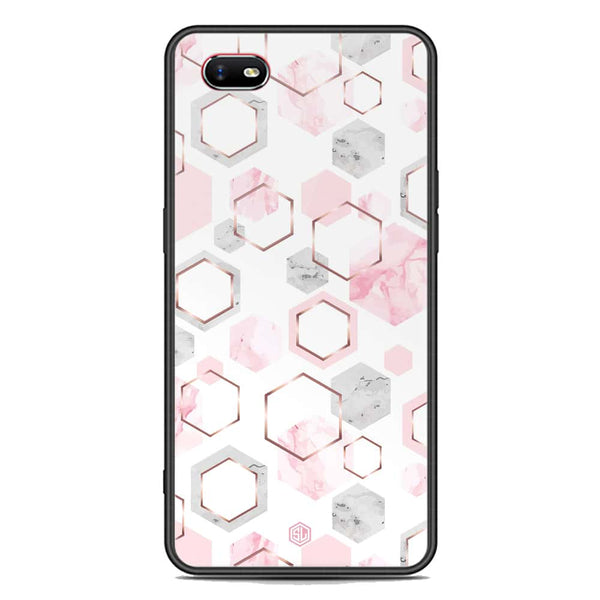 Stylish Marble Series Soft Phone Case - Premium Glass Case - Design 4 - Oppo A1k