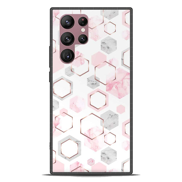Stylish Marble Series Soft Phone Case - Premium Glass Case - Design 4 - Samsung Galaxy S22 Ultra 5G