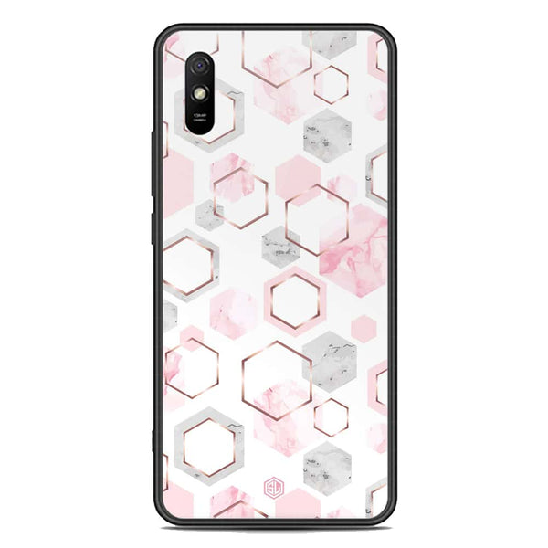 Stylish Marble Series Soft Phone Case - Premium Glass Case - Design 4 - Xiaomi Redmi 9A