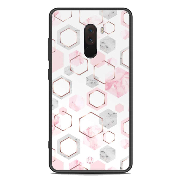Stylish Marble Series Soft Phone Case - Premium Glass Case - Design 4 - Xiaomi Pocophone F1