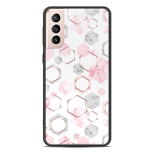 Stylish Marble Series Soft Phone Case - Premium Glass Case - Design 4 - Samsung Galaxy S21 FE 5G