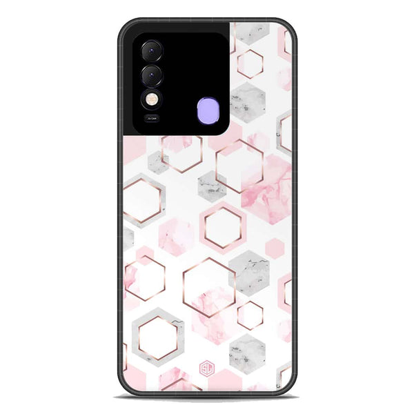 Stylish Marble Series Soft Phone Case - Premium Glass Case - Design 4 - Tecno Spark 8