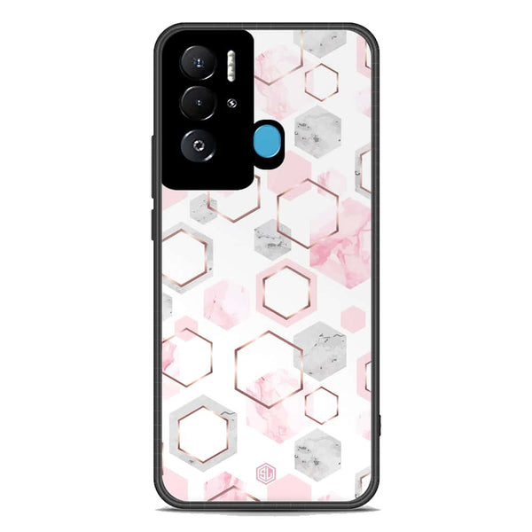 Stylish Marble Series Soft Phone Case - Premium Glass Case - Design 4 - Tecno Pova Neo