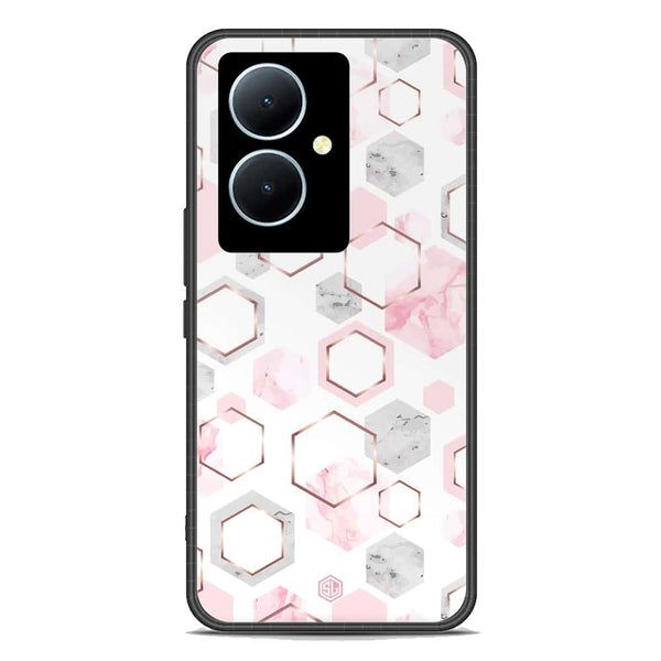 Stylish Marble Series Soft Phone Case - Premium Glass Case - Design 4 - Vivo Y78 Plus 5G