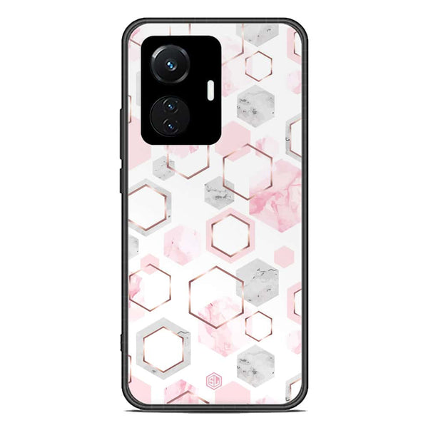 Stylish Marble Series Soft Phone Case - Premium Glass Case - Design 4 - Vivo Y55 4G