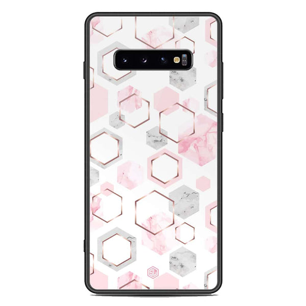 Stylish Marble Series Soft Phone Case - Premium Glass Case - Design 4 - Samsung Galaxy S10 Plus