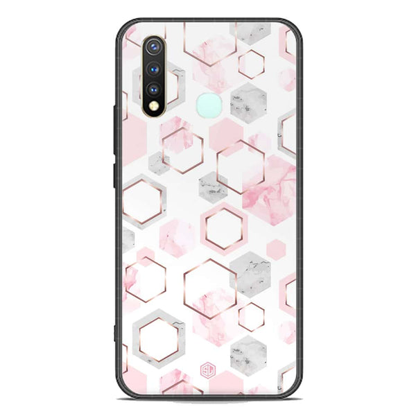 Stylish Marble Series Soft Phone Case - Premium Glass Case - Design 4 - Vivo Y19