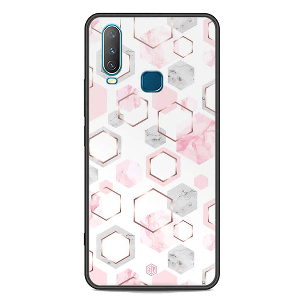 Stylish Marble Series Soft Phone Case - Premium Glass Case - Design 4 - Vivo Y12