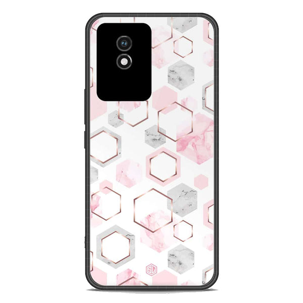 Stylish Marble Series Soft Phone Case - Premium Glass Case - Design 4 - Vivo Y02A