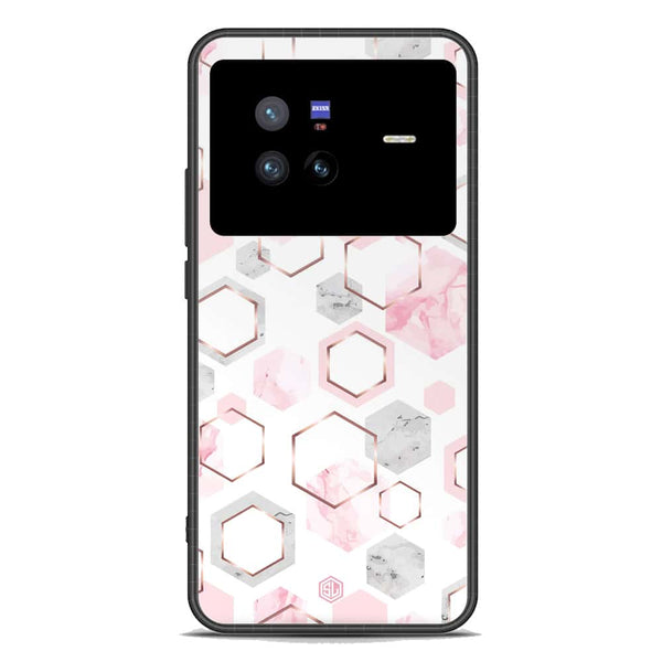 Stylish Marble Series Soft Phone Case - Premium Glass Case - Design 4 - Vivo X80
